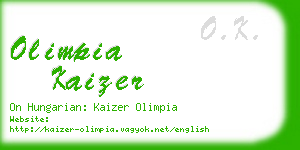 olimpia kaizer business card